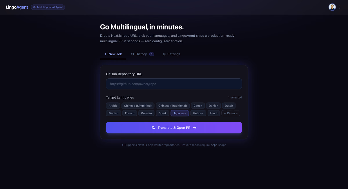 LingoAgent project screenshot