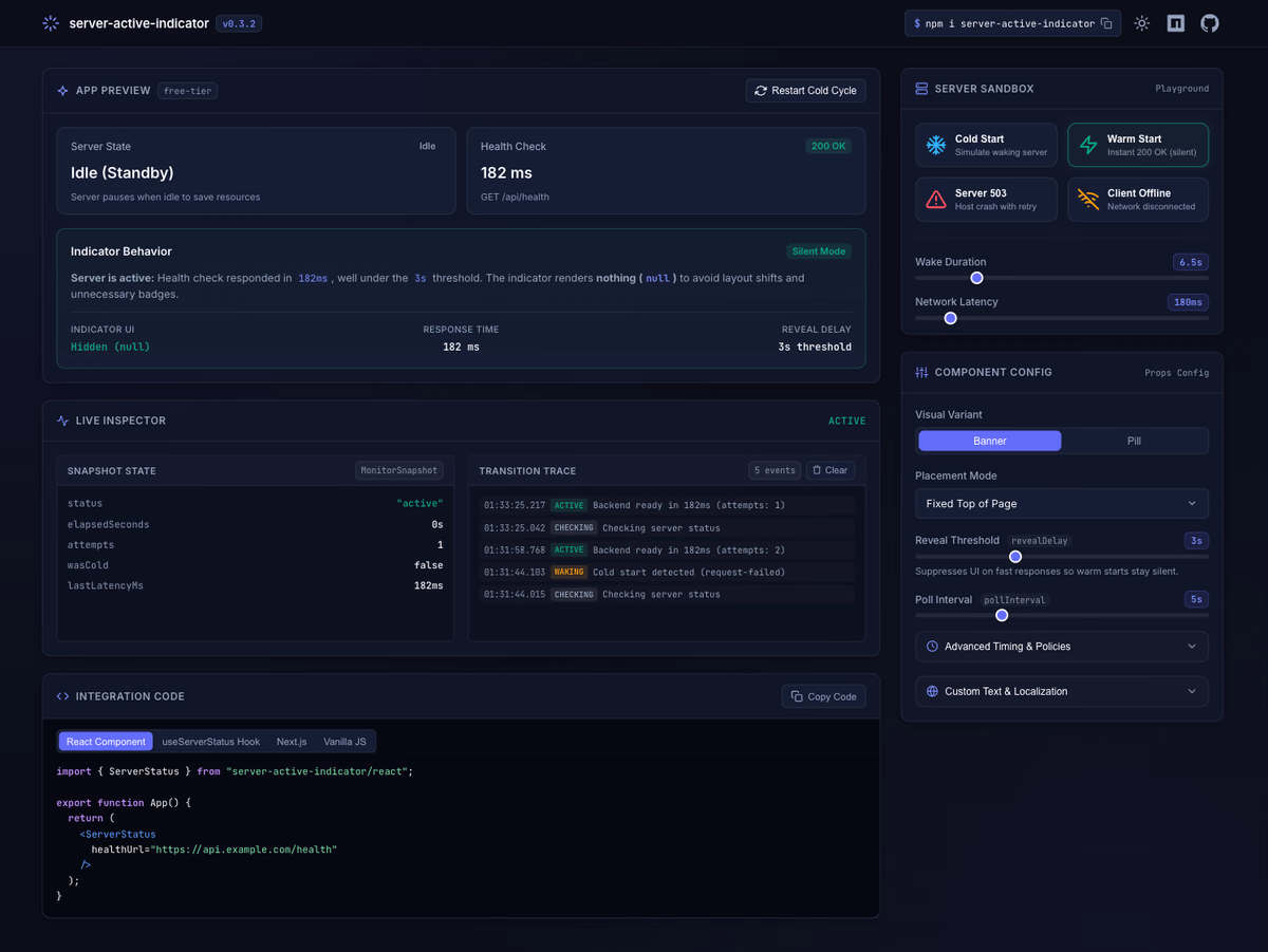 Server Active Indicator project screenshot